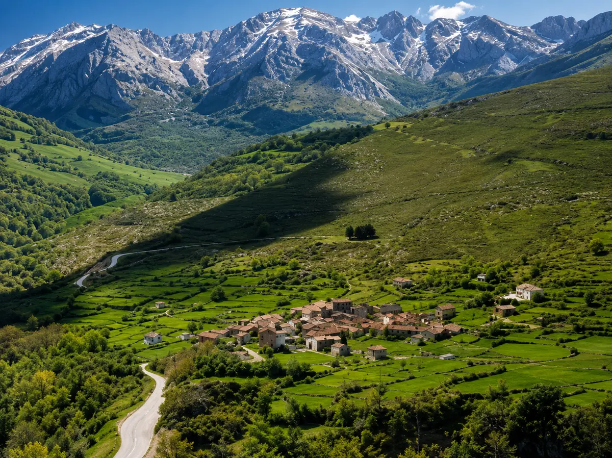 Imagen restaurada o recreada digitalmente de San Sebastián de Garabandal, escenario de las apariciones